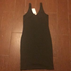 Simple hunter green mini dress